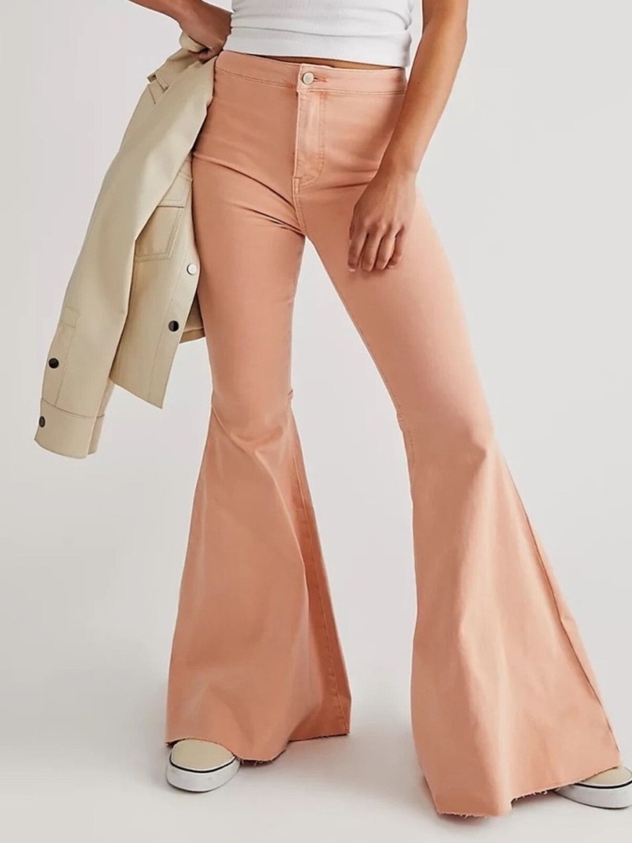 Free People We The Free Just Float On Flare Jeans In Sable